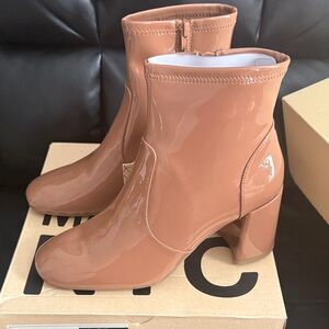 Madden NYC tan heeled boots- new